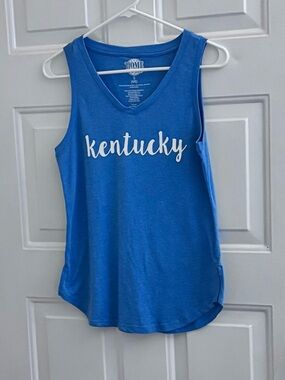 HOME Blue 'Kentucky' V-Neck Sleeveless Tank
